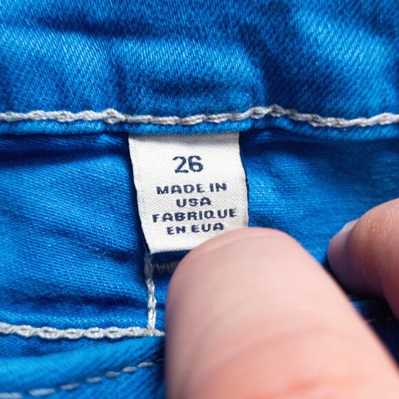 True Religion Women’s Jeans Flashcore Y2K Revival Cobalt Blue Skinny Stretch 26 - Picture 7 of 10